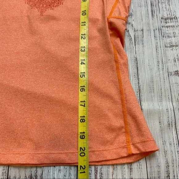 PrAna V Neck Orange Racerback Tank Top. Size Small - Picture 5 of 8